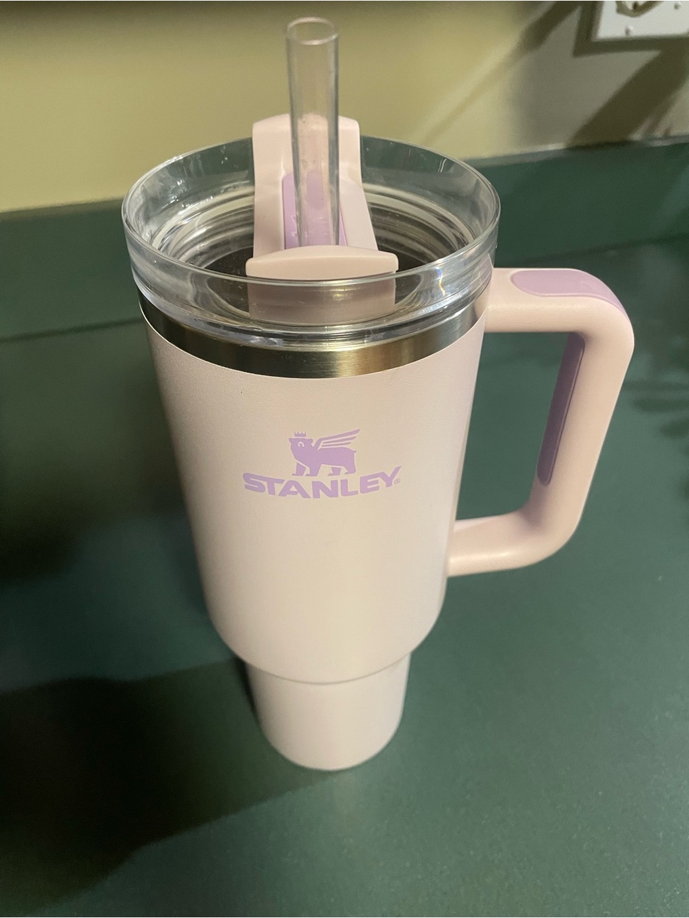 Stanley 40 OZ Insulated Travel Mug With Straw And Handle Pale Lilac